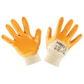 NEO TOOLS Work gloves, cotton, partially covered with nitrile, 4111X, size 8 — 97-631-8