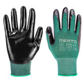 VERTO Garden gloves, nitrile coated, size 10" — 97H153