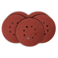 GRAPHITE Velcro sanding discs 150 mm, K80, 5 pcs, with 8 holes, 65 mm — 54H018