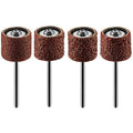 GRAPHITE Sanding bands 12.7 mm, K60, K80, K120, K240, set 100 pcs + shank 3.2 mm, 2 pcs — 55H077