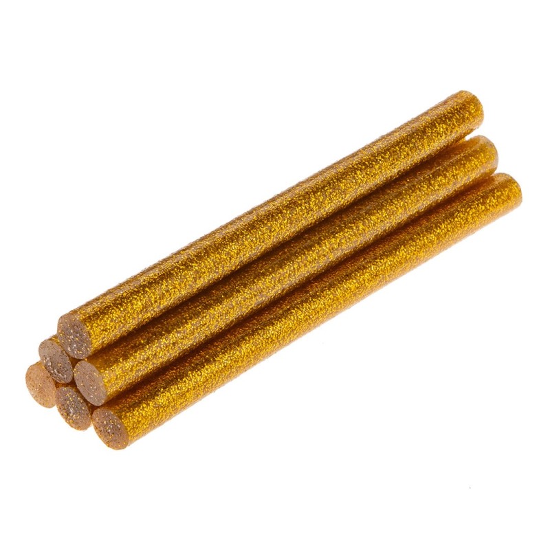 TOPEX Glue sticks, gold, brocade, 6 pcs, 11 mm x 100 mm — 42E191