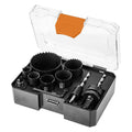 NEO TOOLS Co8% bi-metal holesaws (19, 25, 30, 35, 40, 68 mm), set of 9 el. — 57-921