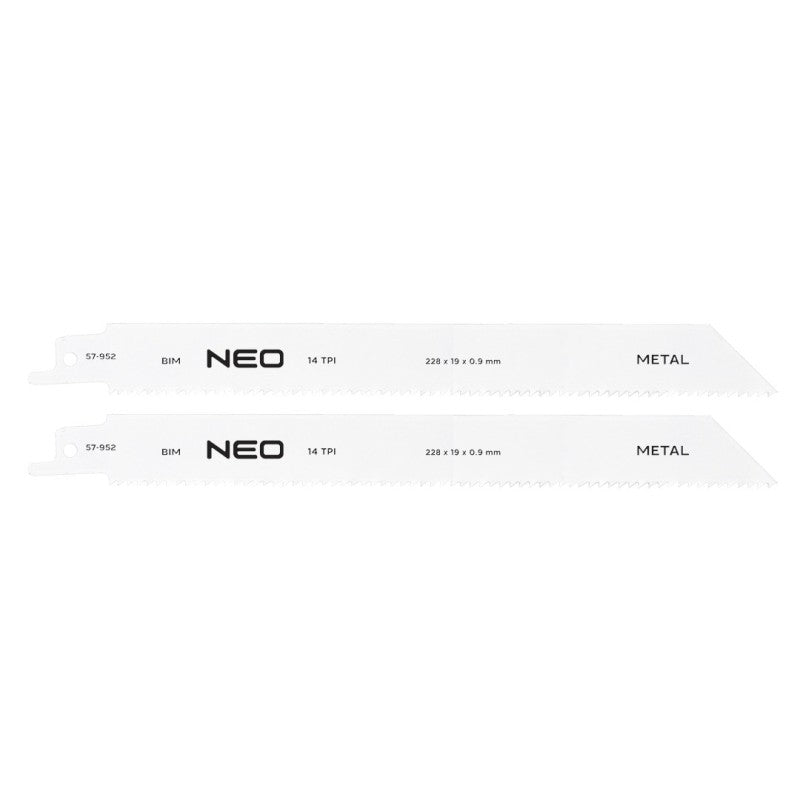 NEO TOOLS Sabre saw blades 228 x 19 x 0.9 mm, 14TPI, cpl. 2 pcs. — 57-952