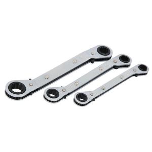 3 Pc Offset Ratchet Ring Spanner Set