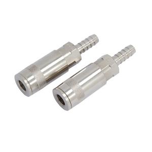 Air Quick Coupler Set - 2pc With Hose Barb 3/8 Bsp
