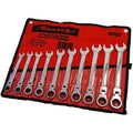 10pc Flexi-head Combination Ratchet Spanner Set