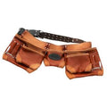 Tool Belt - 12 Pockets Tanned Leather