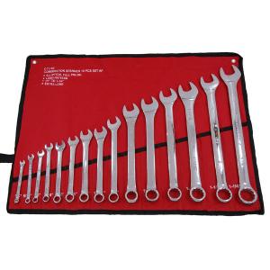 Combi Spanner 15pcs Set Af- Long Pattern  Size: 1/4 To 1-1/4