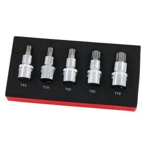 T-type Bit Socket 5pcs 1/2 Drive