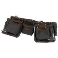 Leather Tool Belt Double Colour 12 Pkt Oil Tan