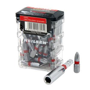 25pcs 25mm Impact Screwdriver Bit Box - Ph2