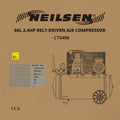 50l 230v 2.4hp Belt-driven Air Compressor