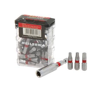 25pcs 25mm Impact Screwdriver Bit Box - T20,t25,t30