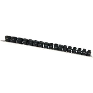 17pcs Low Profile Impact Socket Set 1/2"d 8-24mm