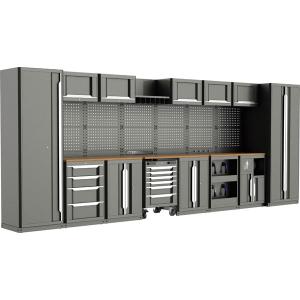 42 Piece Workshop Storage System With Wooden Worktop
