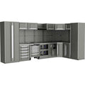 47 Piece Workshop Storage System With Stainless Worktop