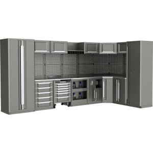 47 Piece Workshop Storage System With Stainless Worktop