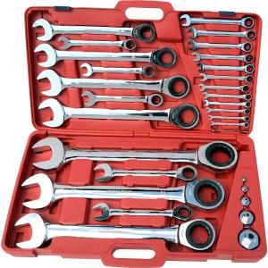 30pcs  Ratcheting Combination Wrench Set 6-60mm