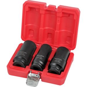 3pcs 1/2"sq Drive Weighted Impact Socket Set